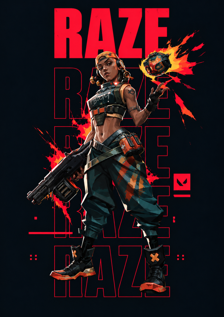 Agente Raze do Valorant